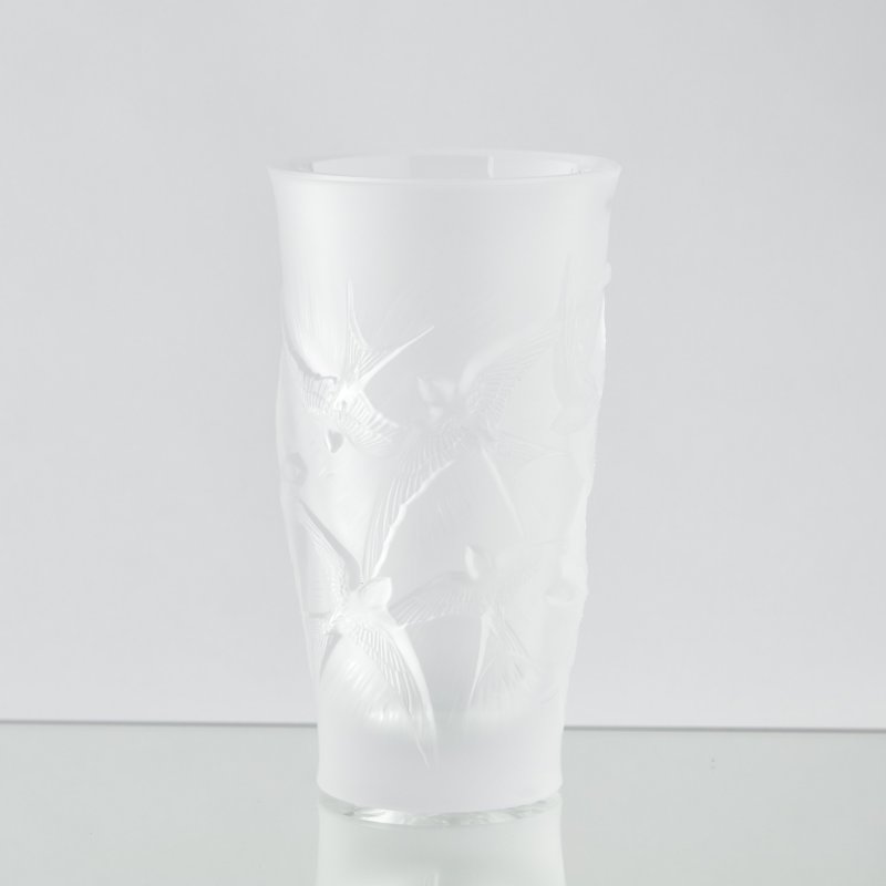 Хрустальная коллекционная ваза «Hirondelles» (Ласточки) Lalique