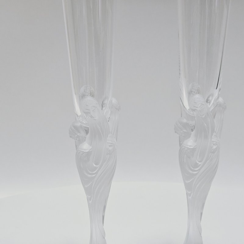 Пара бокалов для шампанского Erte Glass Flute Majestique