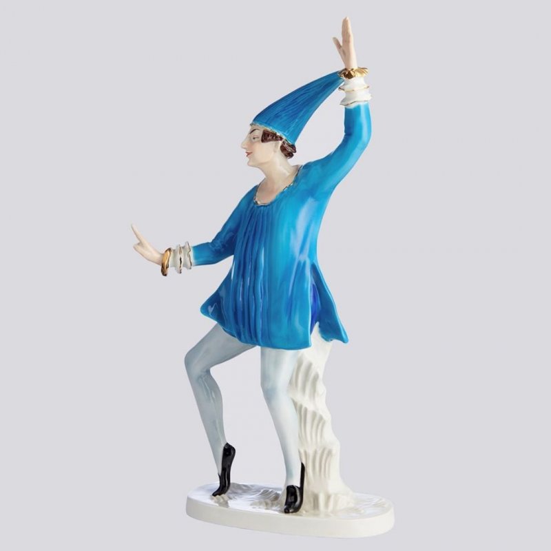 Статуэтка Пьеро в голубой одежде