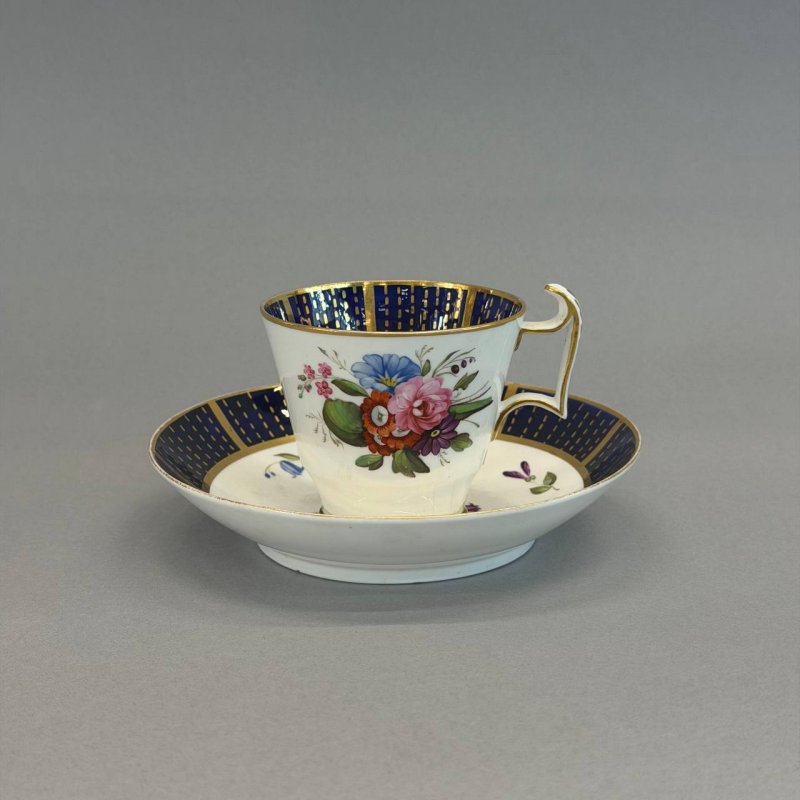 Антикварная кофейная пара Spode 1820е г