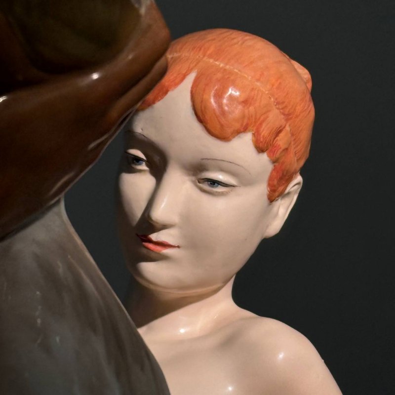 Уникальная статуэтка Печаль Герхарда Хеннинга Royal Copenhagen 1918 г Дания (к)