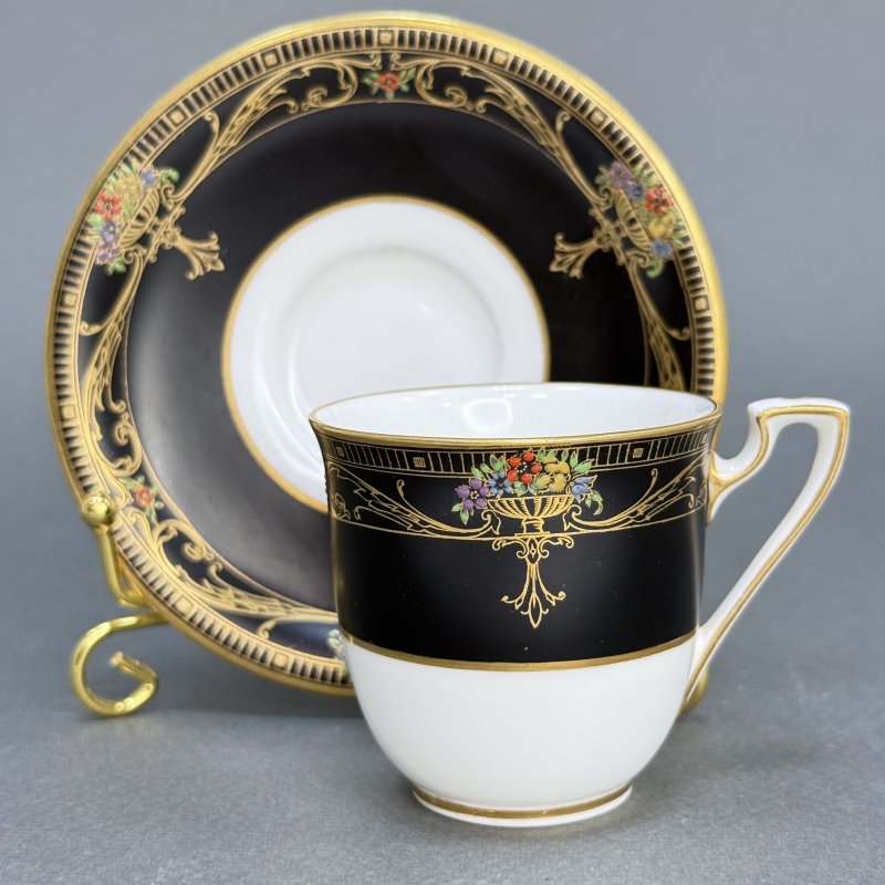 Чашка с блюдцем для кофе в стиле Артдеко Роял Вустер - Marshall Field &Co Англия-США 1920 гг. (д)