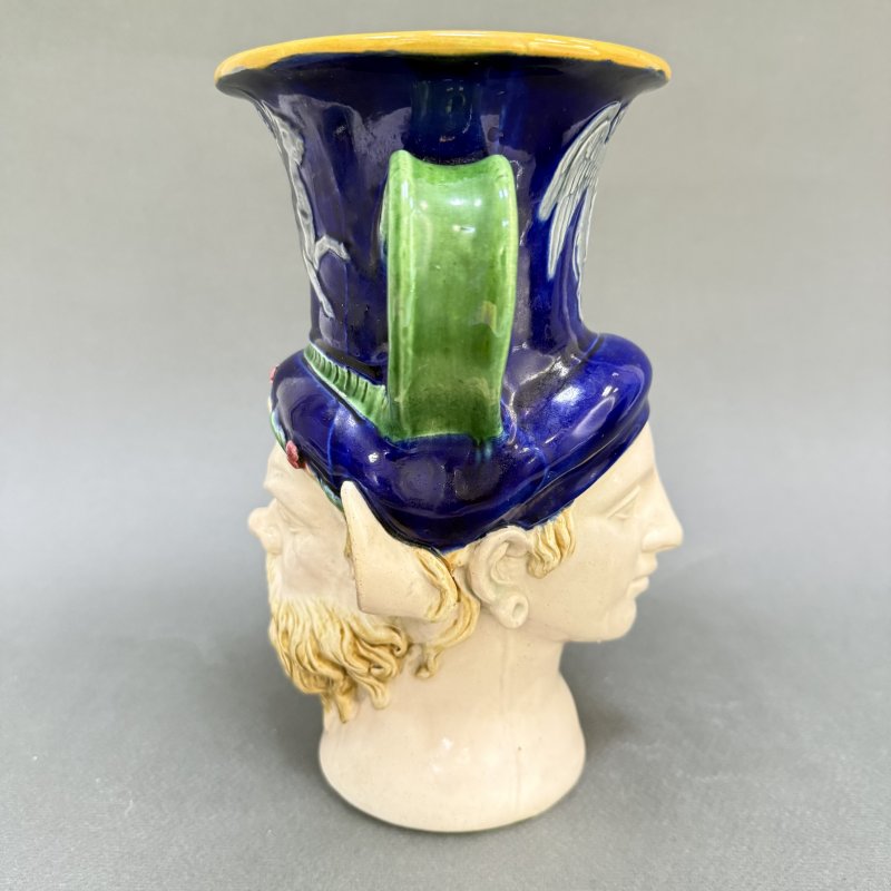 Старинная ваза Двуликий Янус Фабрика Минтон Англия начало 20 века