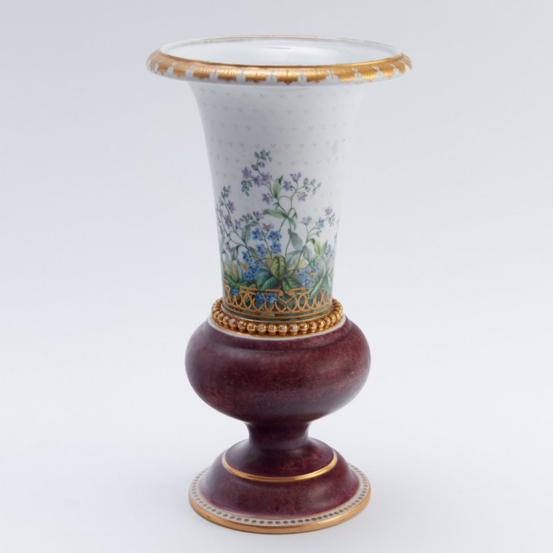 ИФЗ Старинная ваза с незабудками ручной росписи