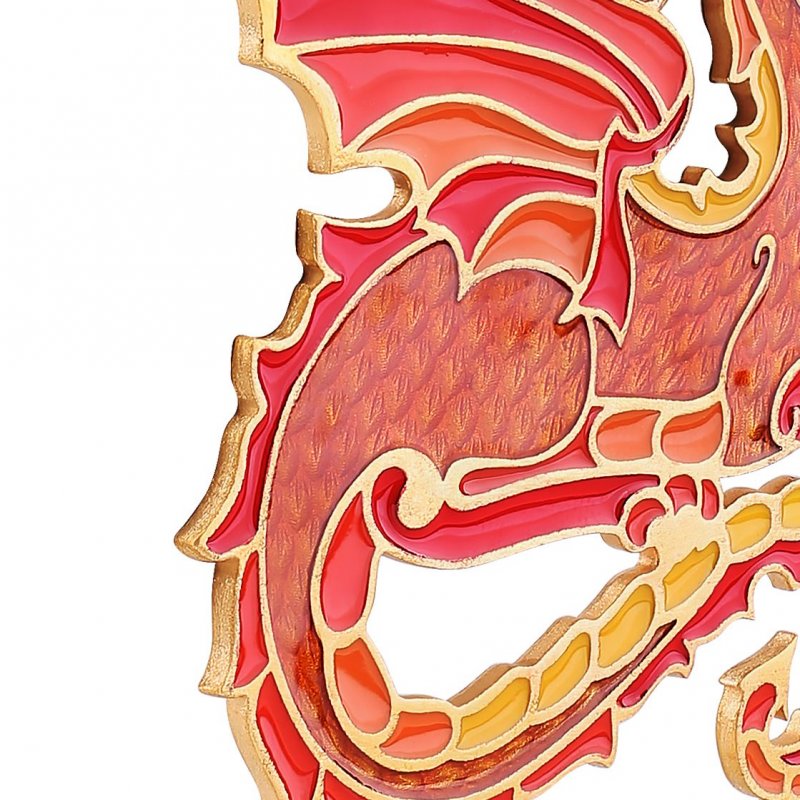 Елочная игрушка «Дракон» из серебра