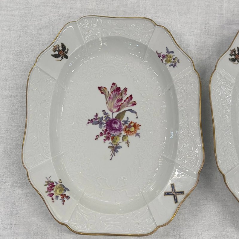 Большие парные блюда  из Андреевского сервиза КПМ 