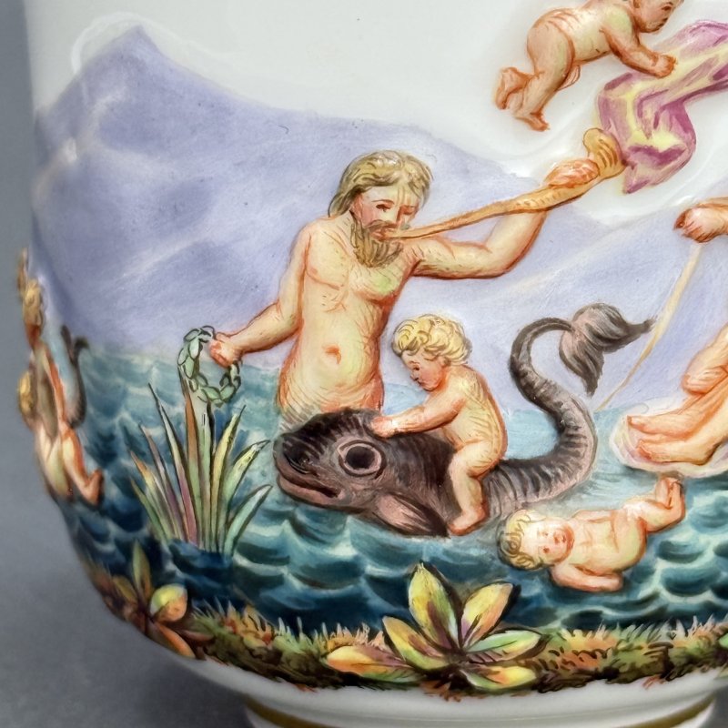 Сервиз тет-а-тет Майсен в стиле Capodimonte Германия 1865 (к)