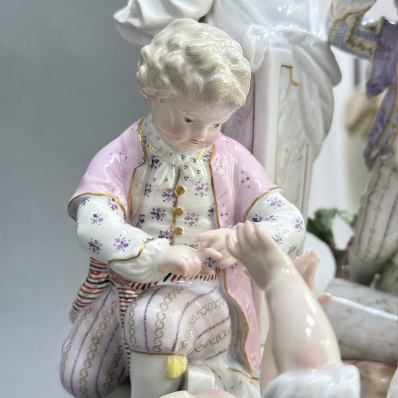 Скульптурная группа Качели Мишеля Виктора Асье Meissen Германия 1860-1870 гг