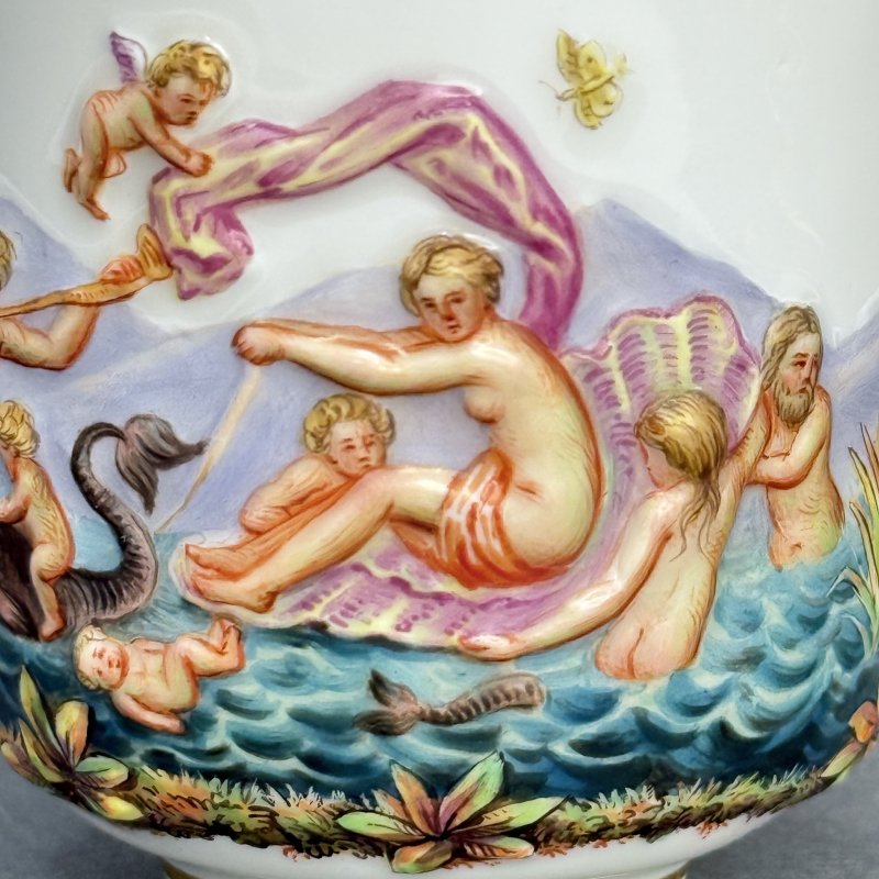 Сервиз тет-а-тет Майсен в стиле Capodimonte Германия 1865 (к)