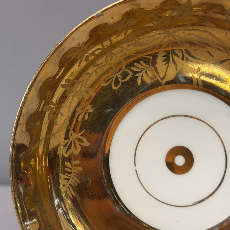 Редкая антикварная фарфоровая чайная пара «Самовар» 1890–1910 гг
