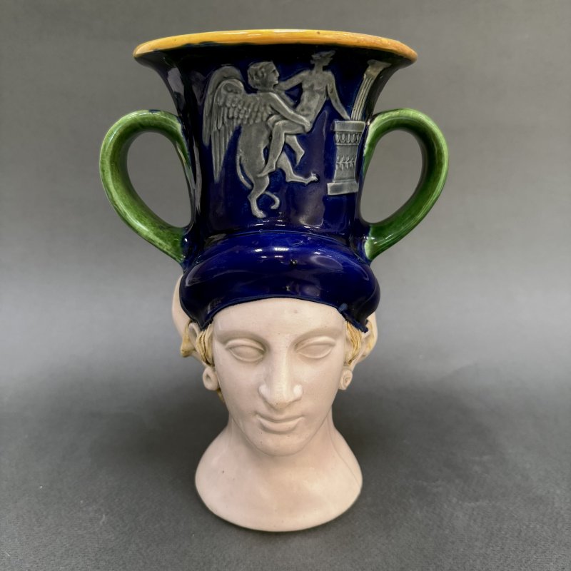 Старинная ваза Двуликий Янус Фабрика Минтон Англия начало 20 века