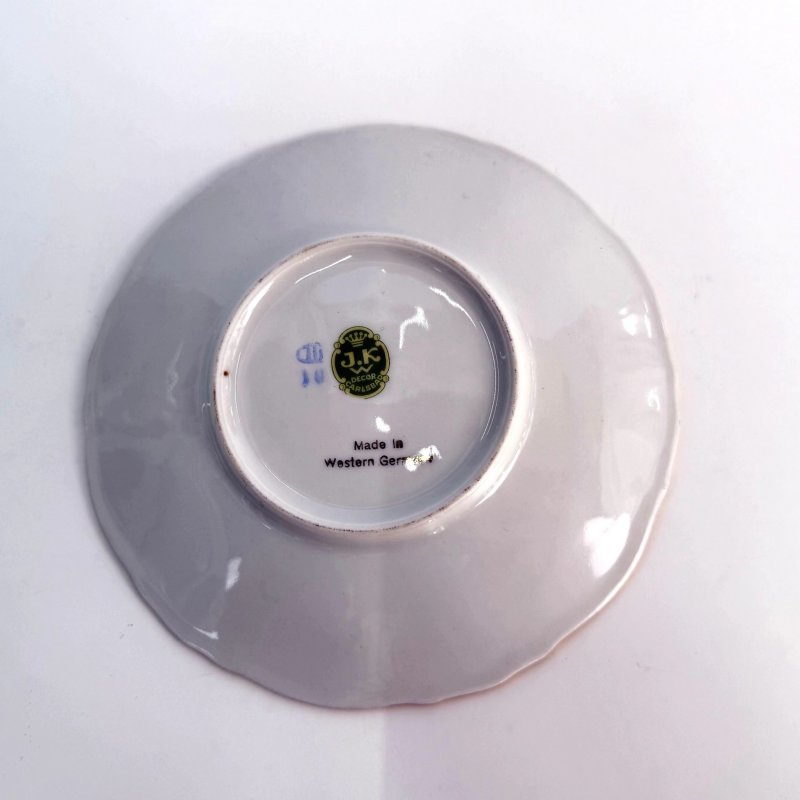 Фарфоровая чашка с блюдцем. J.K. Decor Carlsbad Bavaria. Германия. 1950-е–1970-е годы (д)