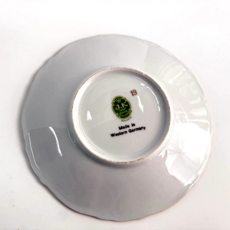 Фарфоровая чашка с блюдцем. J.K. Decor Carlsbad Bavaria. Германия. 1950-е–1970-е годы (н)