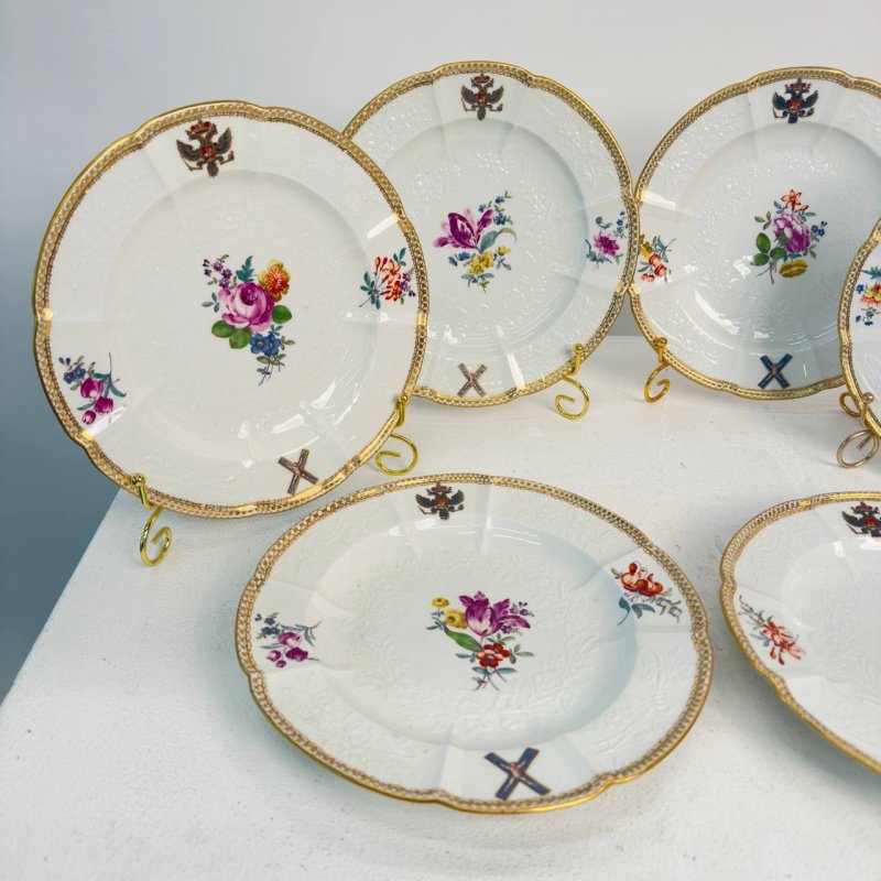 Набор из 6 тарелок из Андреевского сервиза