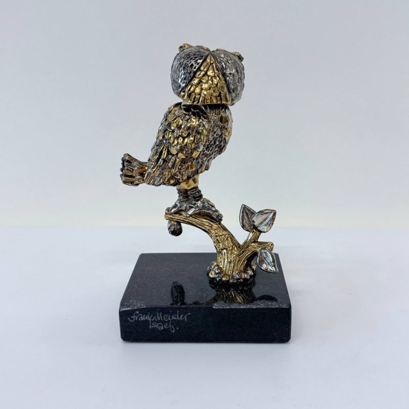Металлическая скульптура «Сова» - Франк Майслер. (к)