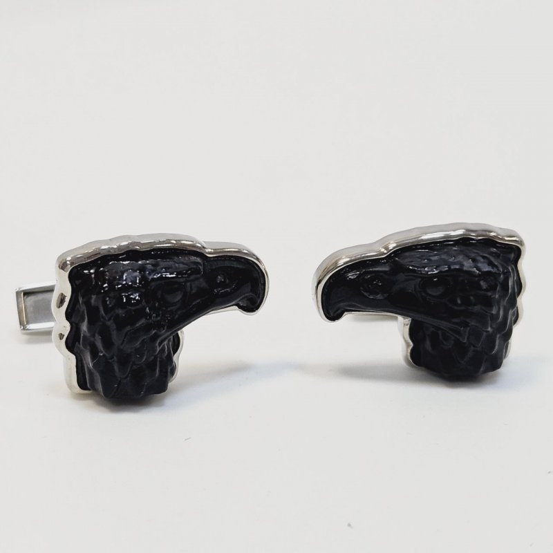 Запонки Орел черные Lalique