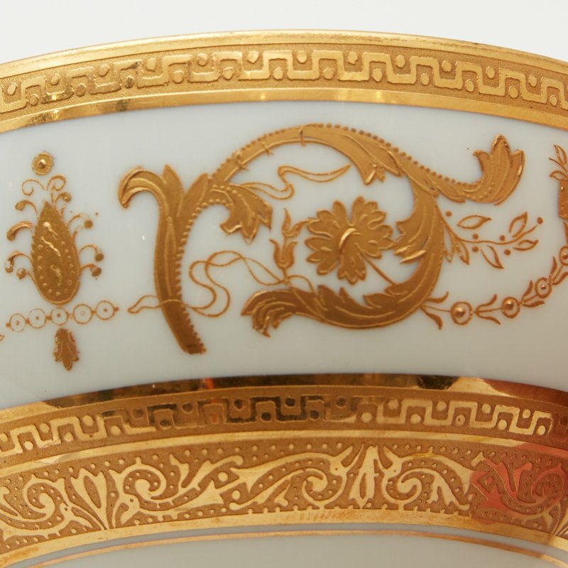 Чайная пара бело-золотая Коллекция Император Haviland Limoges