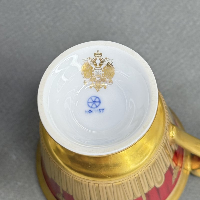 Коллекционная кофейная пара фабрики Хехст для Фаберже (д)