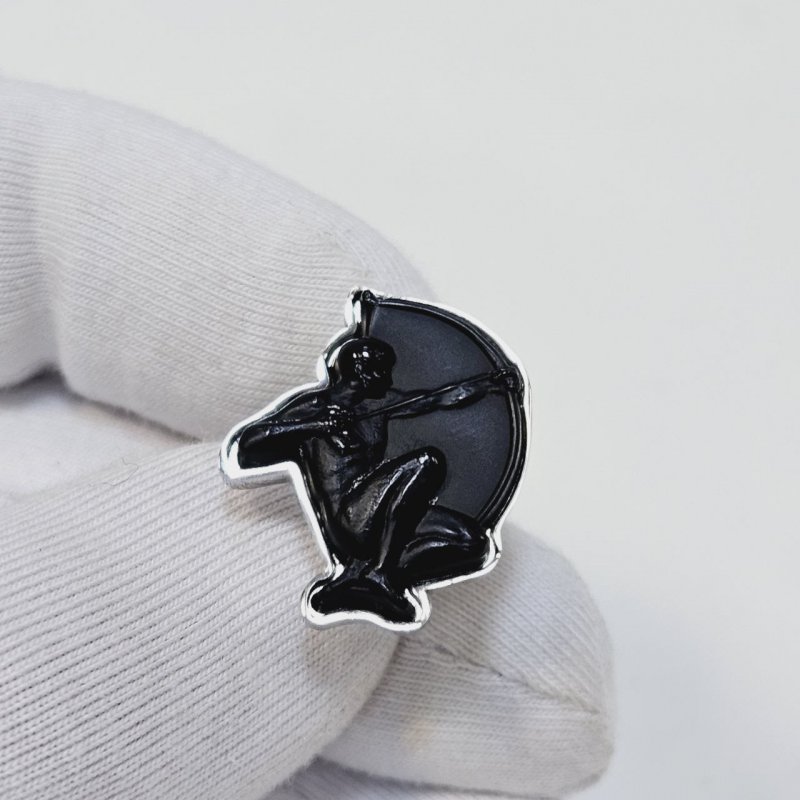 Запонки Lalique Стрелец черные