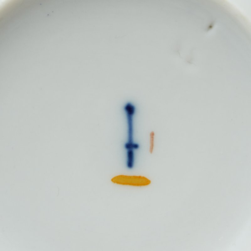 Чашка с блюдцем синяя с позолотой Старый Париж \ КПМ