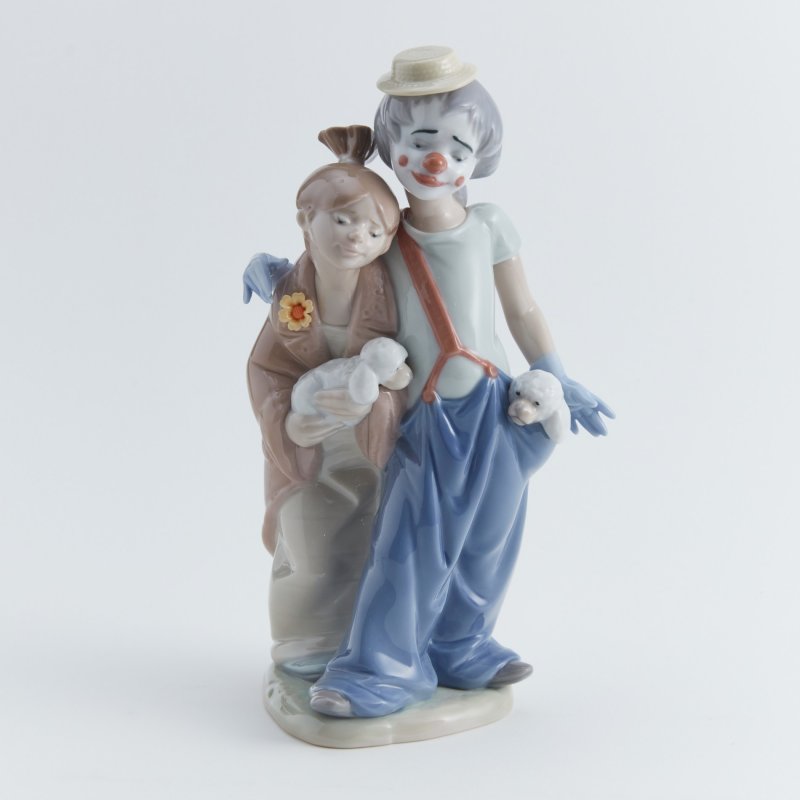 Коллекционная статуэтка Клоун с дамой, скульптор J.Huerta