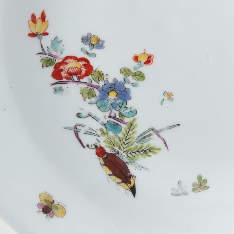Старинная тарелка в восточном стиле какиэмон