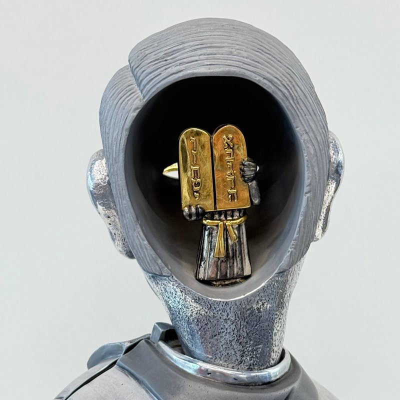 Металлическая скульптура «Зигмунд Фрейд» - Франк Майслер. (к)