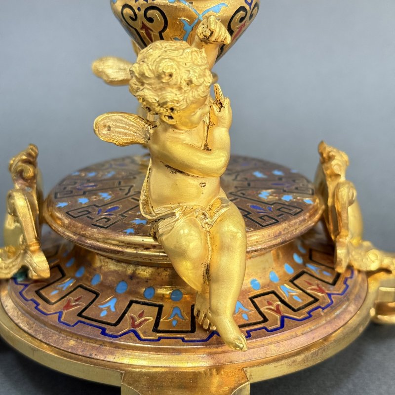 Ваза бронза Baccarat Франция 19 в