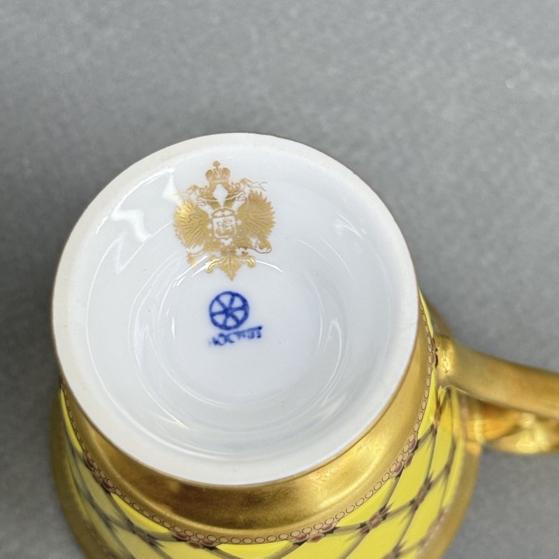 Коллекционная кофейная пара фабрики Хехст для Фаберже (д)