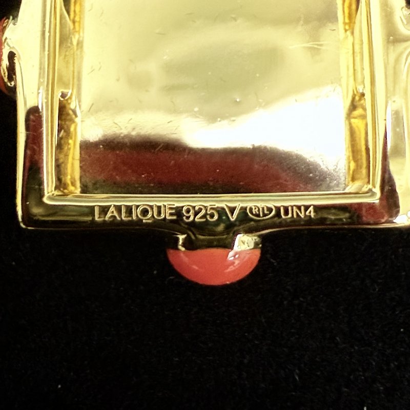 Серьги клипсы Lalique Arethuse техника золочения Gold Vermeil ручная работа Франция 2020-2025 г (н)