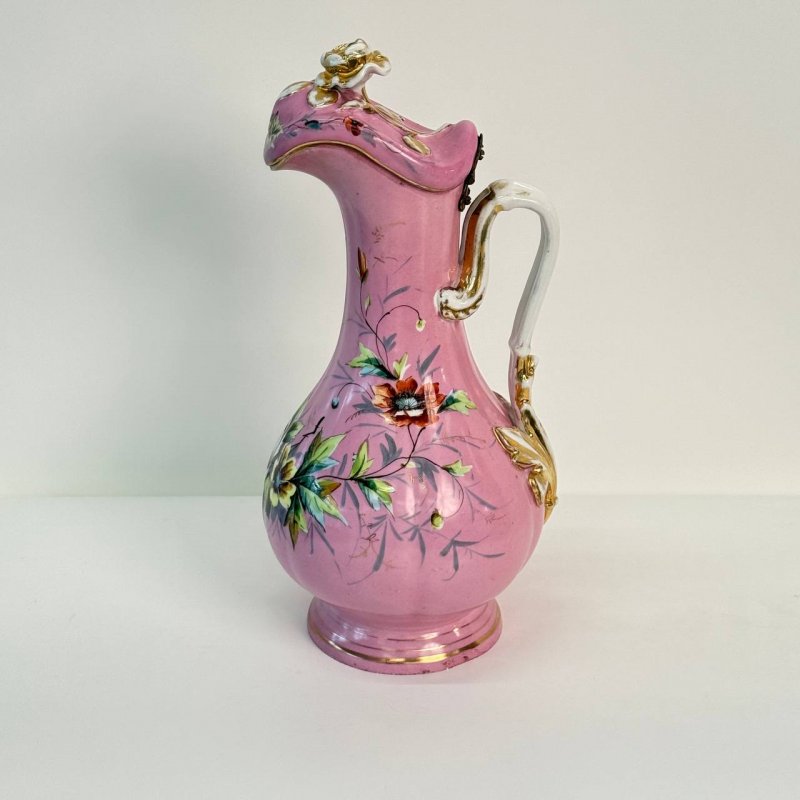 Старинный кувшин с крышкой для воды и умывания Франция