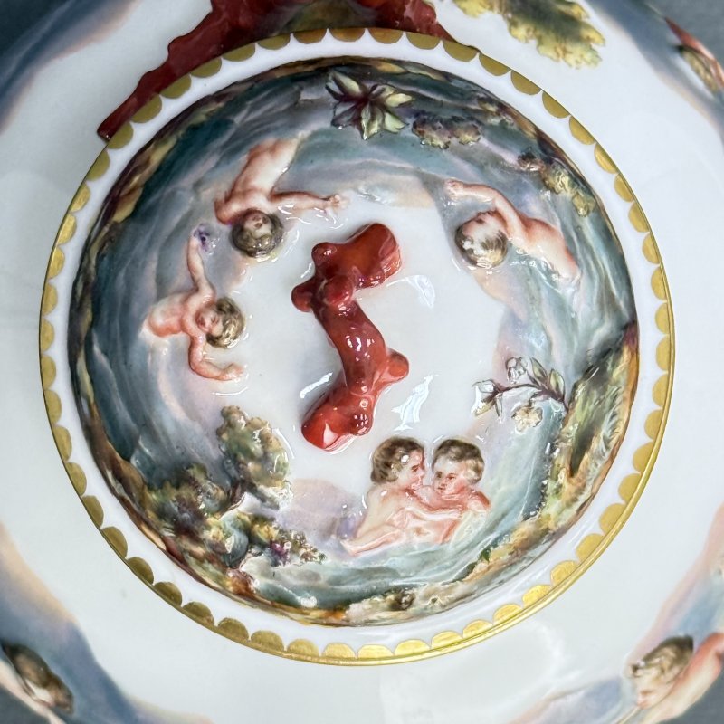 Сервиз тет-а-тет Майсен в стиле Capodimonte Германия 1865 (к)