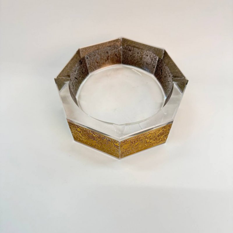 Пепельница из позолоченного хрусталя Moser 'Fipop' 1930-х годов.