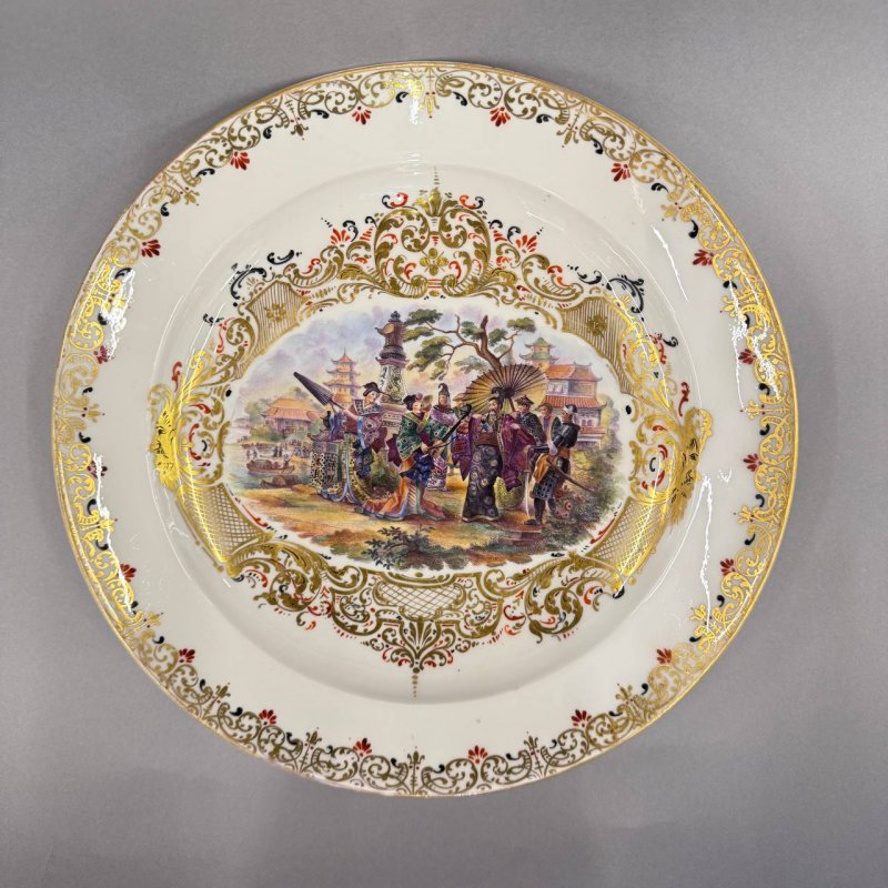 Большое коллекционное блюдо Meissen 1814 год 