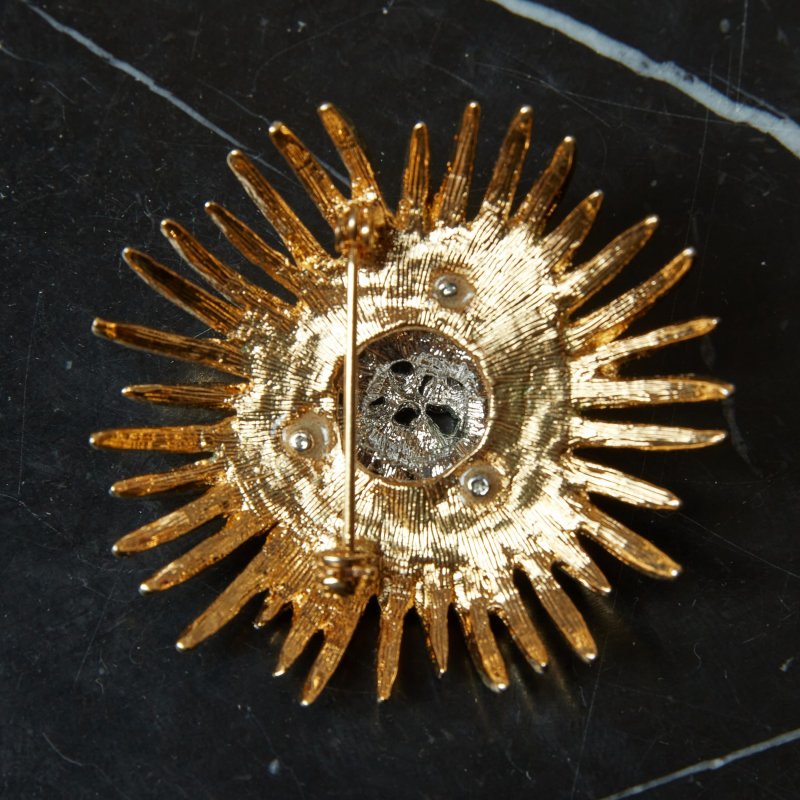 Брошь круглая Астра