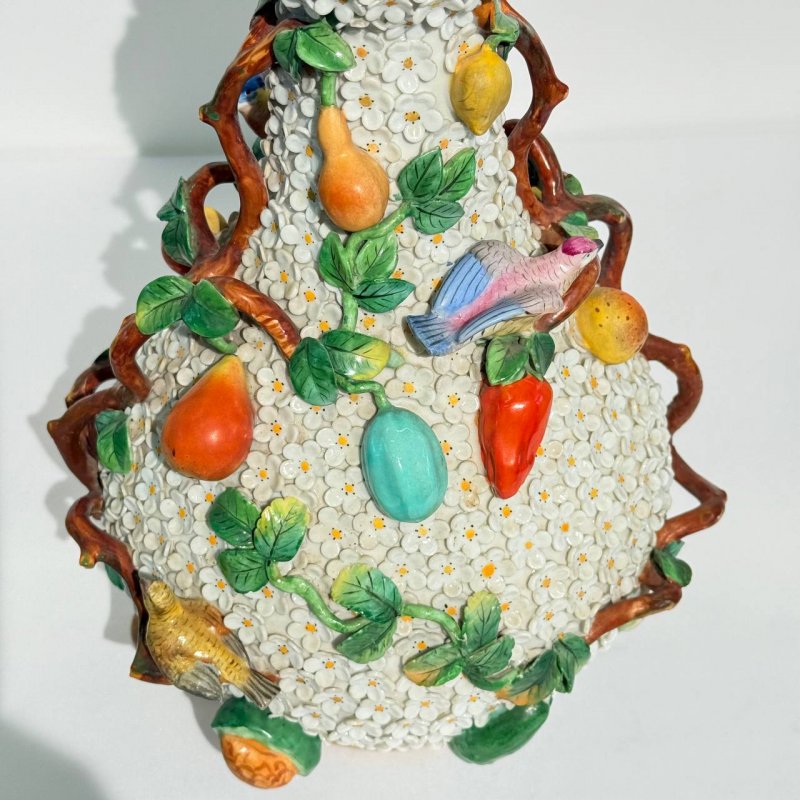 Старинная ваза фабрика Etienne Jacquemin в технике бульденеж Франция 1860 гг, 