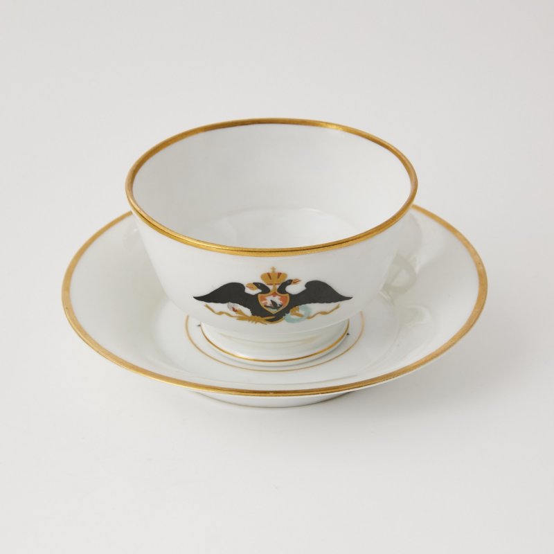 Чашка с блюдцем период правления Николая II