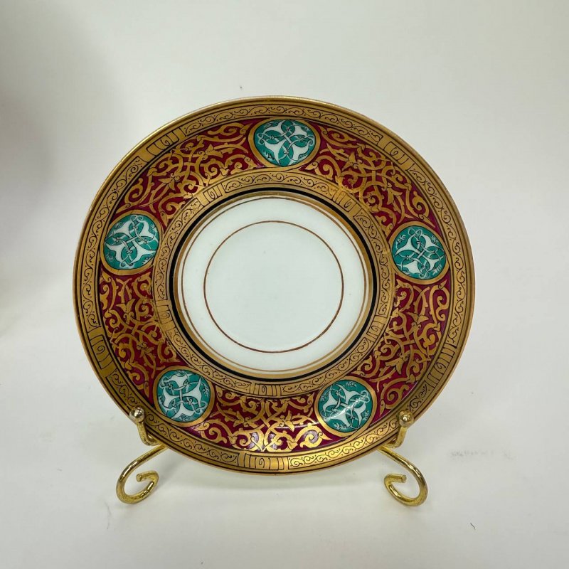 Кофейное трио  в византийском стиле с маркой Товарищество Кузнецова в Москве  (Кспб)