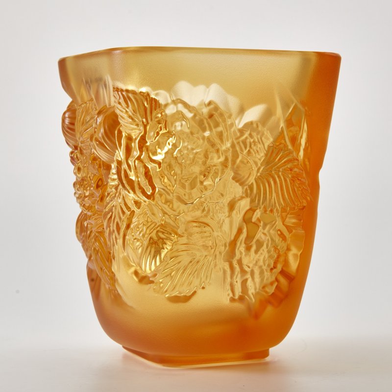 Хрустальная ваза amber  Pivones