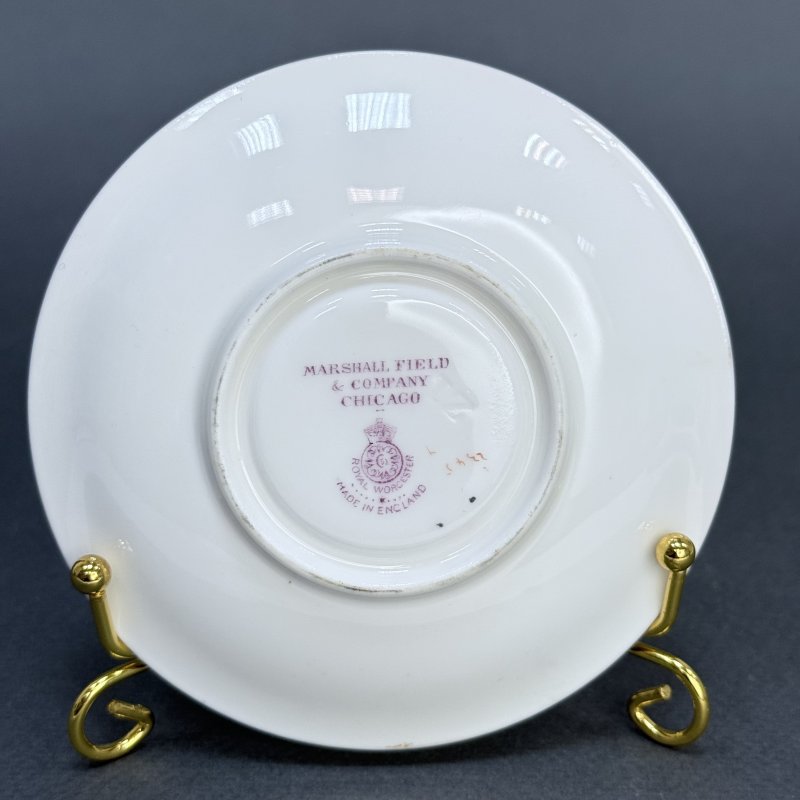 Чашка с блюдцем для кофе в стиле Артдеко Роял Вустер - Marshall Field &Co Англия-США 1920 гг.