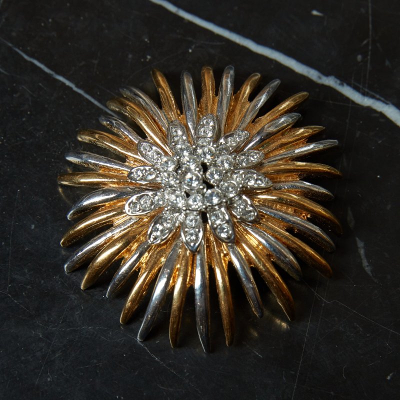 Брошь круглая Астра