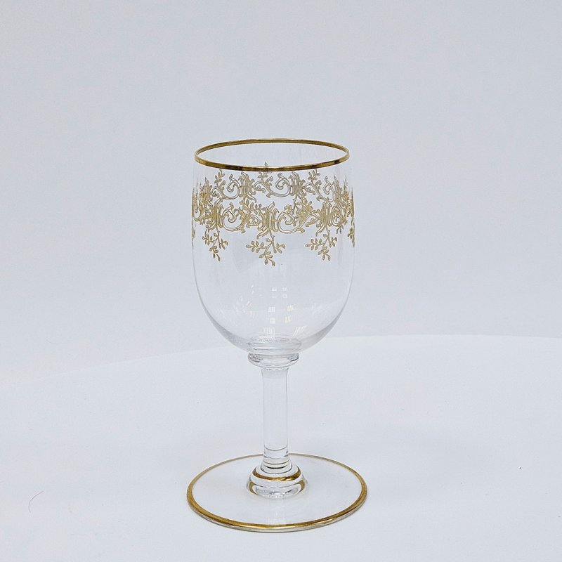 Набор из 2 бокалов для ликера Baccarat Франция1900гг гравировка золотом