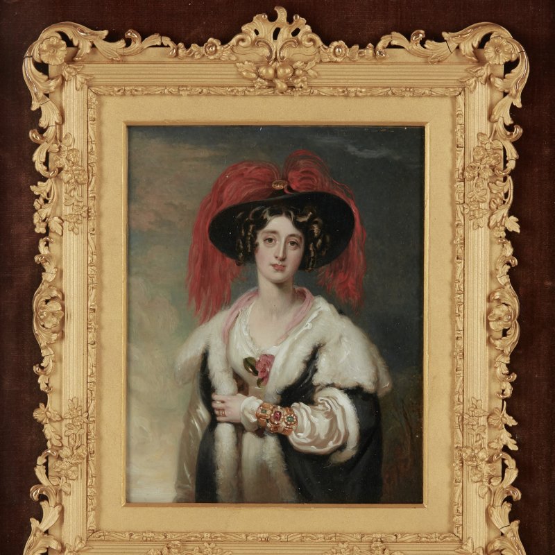 Картина С. Лоуренс Дама в Шляпе с пером