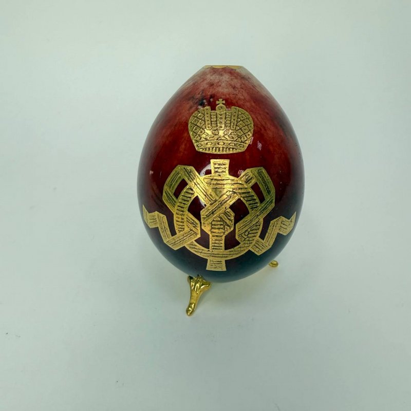 Фарфоровое пасхальное яйцо с монограммой Марии Фёдоровны (Кспб)