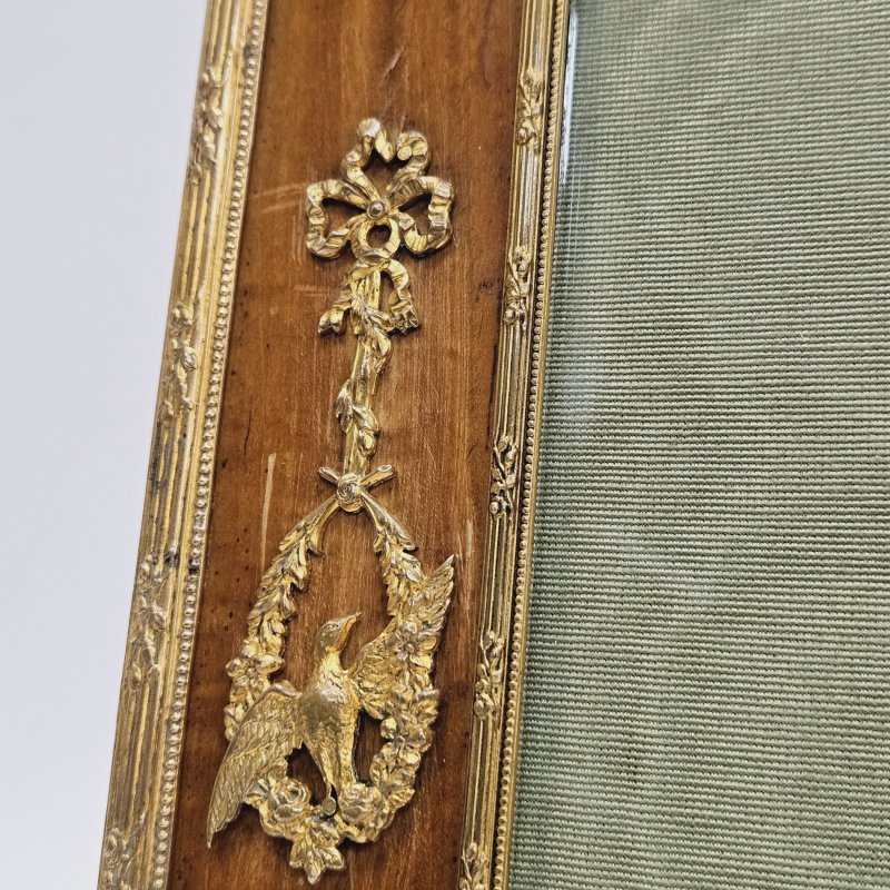 Рамка бронза в стиле ампир середина 19в вставка из ценных пород дерева