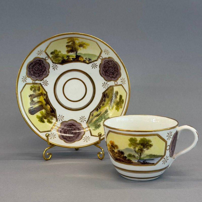 Антикварная чайная пара Spode 1820е г