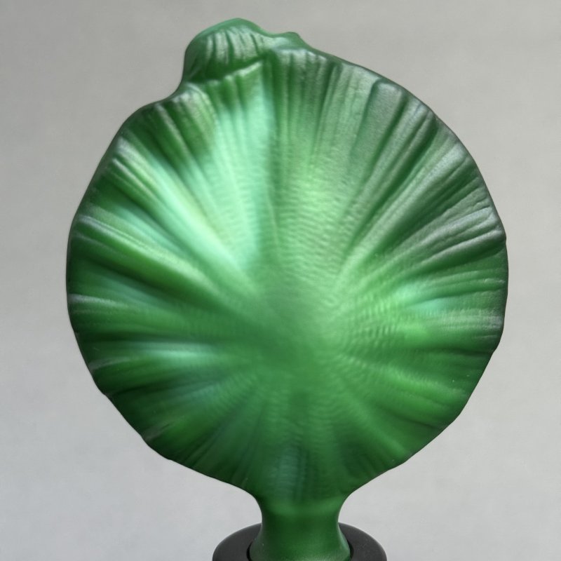 Парфюмерный флакон в стиле Артдеко из малахитового стекла дизайн 1930г. Г. Хоффманн Чехия 21 в