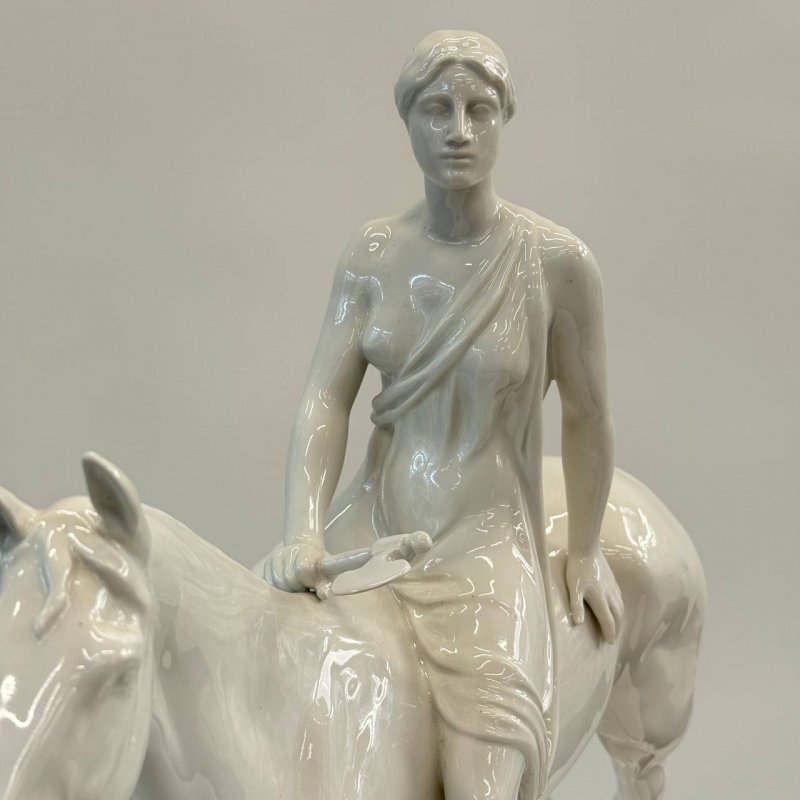 Фигурка «Амазонка» Ар деко 1920 годы KPM Берлин (к)