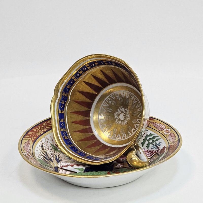 Чашка с блюдцем в стиле имари Royal Worcester 1814-40 гг. период Flight&Barr