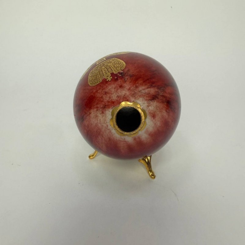 Фарфоровое пасхальное яйцо с монограммой Марии Фёдоровны (Кспб)